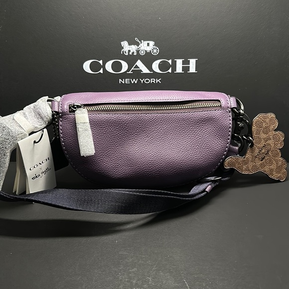 Coach X Zhu Jingyi Rexy Dinosaur Keychain Belt bag Fanny Crossbody Leather Purse - Picture 6 of 12